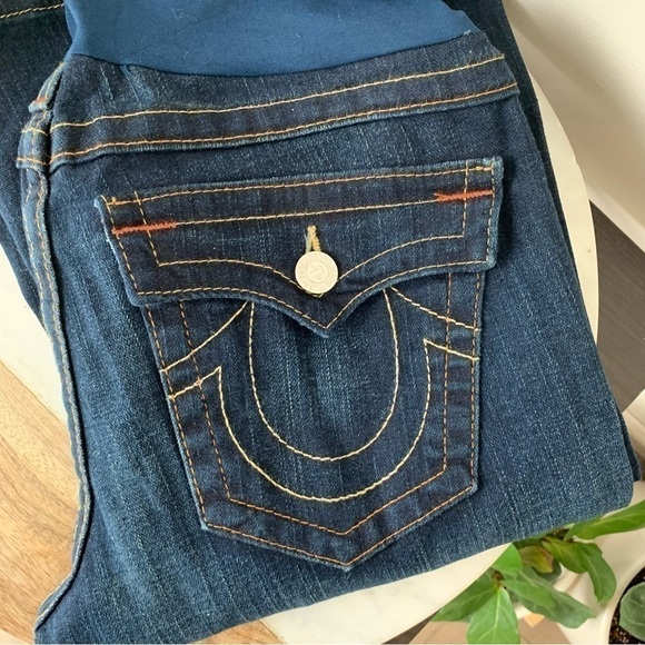 True RELIGION TWISTED SEAM MATERNITY JEANS A Pea in the Pod Collection size 31 - Picture 12 of 13